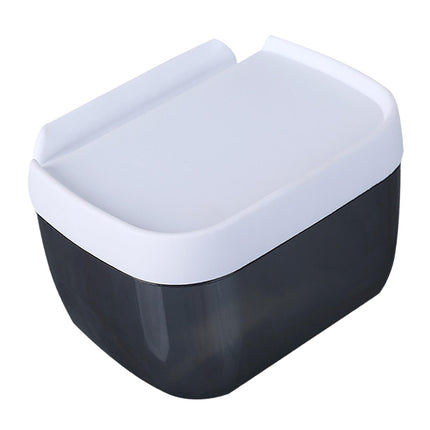Soporte De Papel Higiénico Montado En La Pared Con Estante Impermeable Para Inodoro Cocina Negro