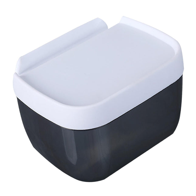Soporte De Papel Higiénico Montado En La Pared Con Estante Impermeable Para Inodoro Cocina Negro
