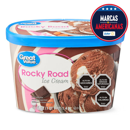 Helado Rocky Road Pote, 1,4 L - Great Value | Apishop