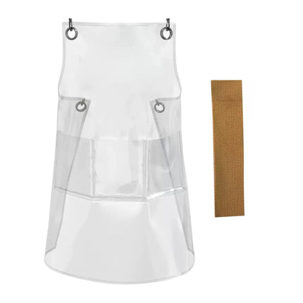 Delantal Impermeable Transparente Ajustable Resistente Al Aceite Para Limpieza De Pescado Amarillo