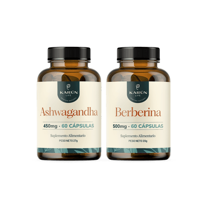 Pack Ashwagandha + Berberina 120 Cap Karun Life