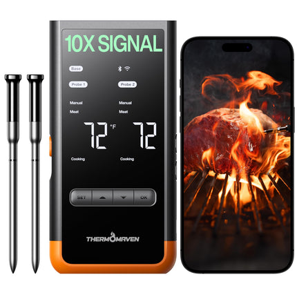 Termómetro inalámbrico Bluetooth inteligente para carne ThermomAven G2