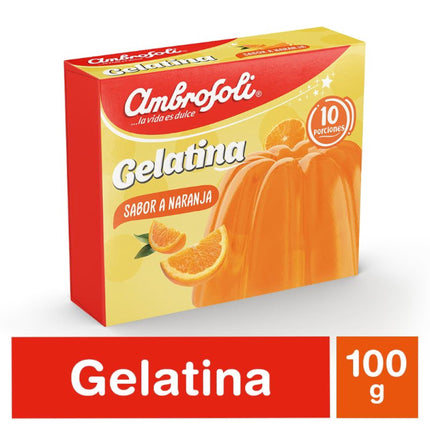 Gelatina Naranja, 100 g - Ambrosoli | Apishop