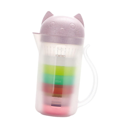 Jarra De Agua Con Tazas Con Tapa, Jarra De Té Helado Para Té, Agua Fría/caliente, Rosa