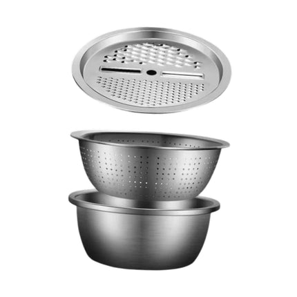 Colador Para Lavar Arroz Y Rebanador De Verduras, Cuenco De Drenaje Para Verduras Y Frutas, 26 Cm
