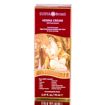 Tinte para el cabello Surya Henna Cream 100% vegano y libre de crueldad animal