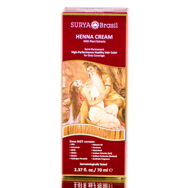 Tinte para el cabello Surya Henna Cream 100% vegano y libre de crueldad animal