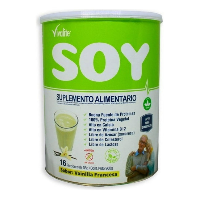 Suplemento Vivalite Soy Vainilla Francesa 900gr Apto Veganos