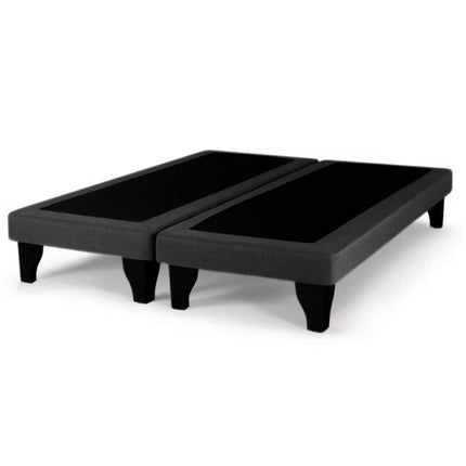 Base De Cama Europea Súper King Gris Oscuro Felpa