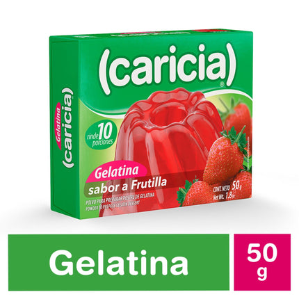 Gelatina Frutilla, 50 g - Caricia | Apishop