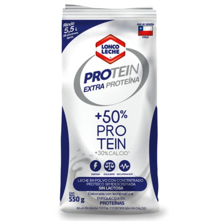 Leche en Polvo Semidescremada Sin Lactosa Extra Proteína Bolsa, 550 g