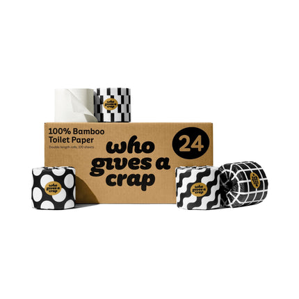 Papel higiénico Who Gives A Crap, 100% bambú, 24 rollos de 3 capas