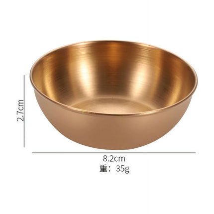 XmhyTop 2 Platos para Condimentos de Acero Inoxidable - Color Oro rosa, Tamaño 8.2x2.7 cm, Juego Ideal para Salsas