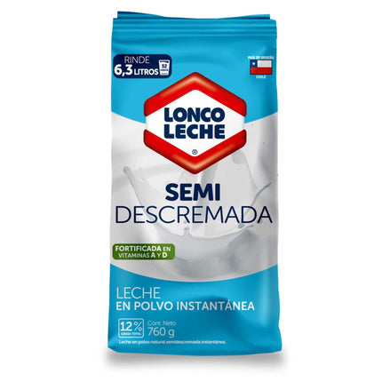 Leche en Polvo Semidescremada Instantánea Bolsa, 760 g