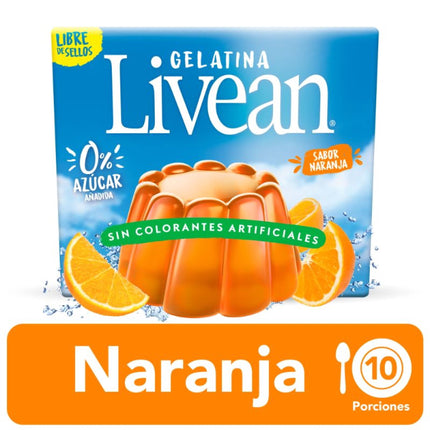 Gelatina Naranja Caja, 22 g - Livean | Apishop