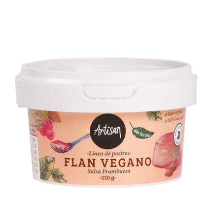 Flan Vegetal Salsa Frambuesa, 150 g | Apishop