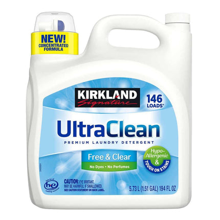 Detergente Líquido Hipoalergénico Ultra Clean Kirkland 5.73 L | Apishop.cl