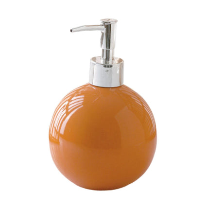 Dispensador De Jabón Líquido Con Bomba De 550 Ml De Cerámica Para Tocador De Restaurante Y Baño, Color Naranja
