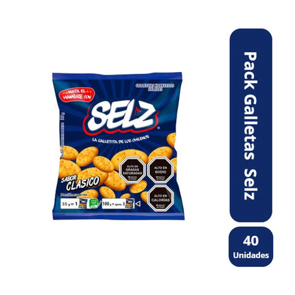 Pack 40 unidades galleta Selz Clasica saladas 35 g c/u