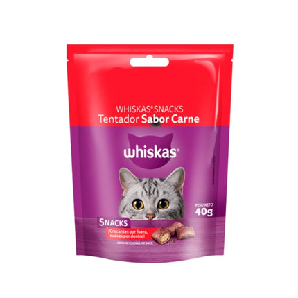 Caja Snack Para Gatos Whiskas Carne 22x 40 Grs.