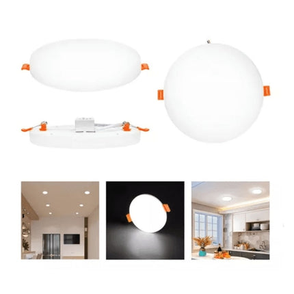 Foco Plafon Embutido 24w Sin Bordes Redondo Luz Blanca Fria