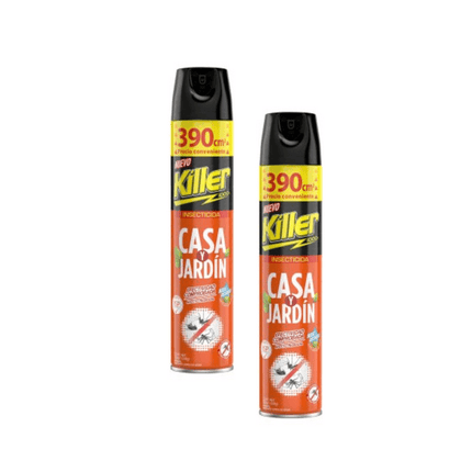 Pack 2 Insecticida en Aerosol 390cc Casa y Jardin