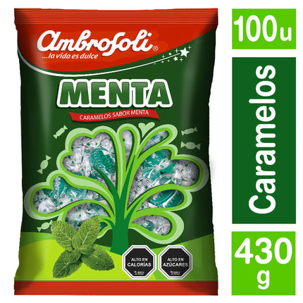 Caramelos Menta, 430 g