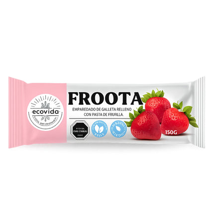 Galleta Emparedado de Frutilla Bolsa, 150 g