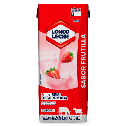 Leche Larga Vida Frutilla Caja, 200 ml