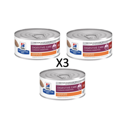 Alimento Hill's Prescription Diet Digestive Care i/d para gato sabor pollo 156 g X3