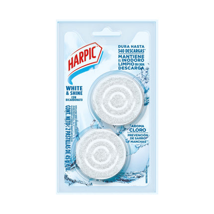 Pastilla para estanque blancas para inodoro 2un, 2 Un