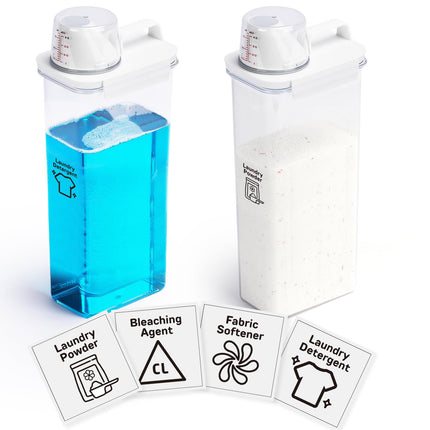 Dispensador de detergente para ropa Bikkii, paquete de 2, capacidad de 2900 mL
