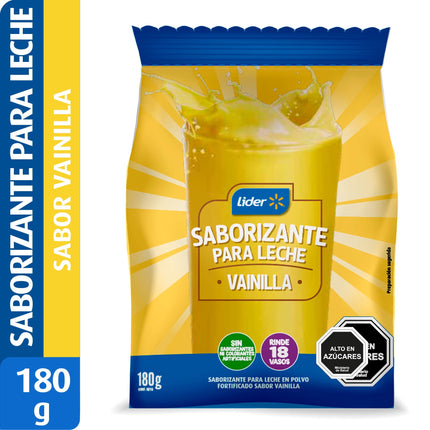 Saborizante Para Leche En Polvo Fortificado Sabor Vainilla, 180 g