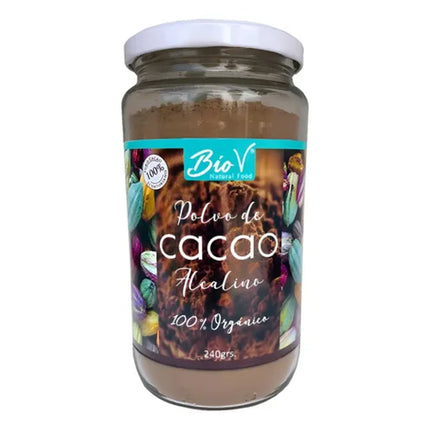 Cacao Alcalino 240g Orgánico Vegano Sin Gluten Biov Cacao