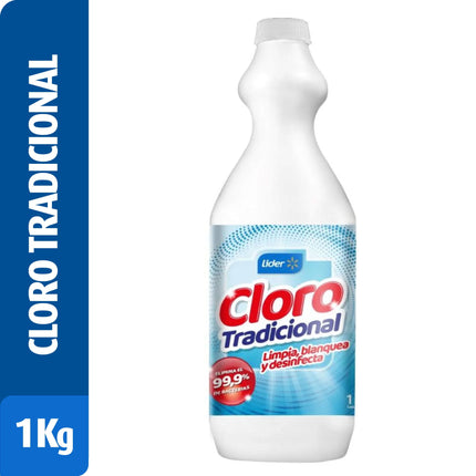 Cloro Líquido Tradicional Botella, 1 kg