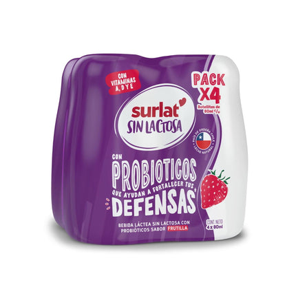 Bebida Láctea Sin Lactosa Con Probióticos Sabor Frutilla, 320 g | Apishop