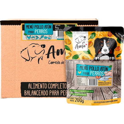 CAJA MENU POLLO - ATUN SACHET AMAPET PERROS (20U X 200GR)