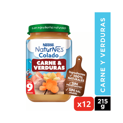 Pack x12 colado Nestlé® Naturnes® carne y verduras