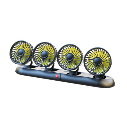 Ventilador De Aire De Refrigeración Para Automóvil, Versátil, De Fácil Instalación, Circulador De Aire Eléctrico Automático, Amarillo, 12 V
