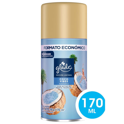 Aromatizante Ambiental Repuesto Aerosol Coco Lata, 170 ml