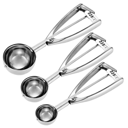 Juego de cucharas para galletas Fayomir pequeñas/15 ml medianas/30 ml grandes/45 ml