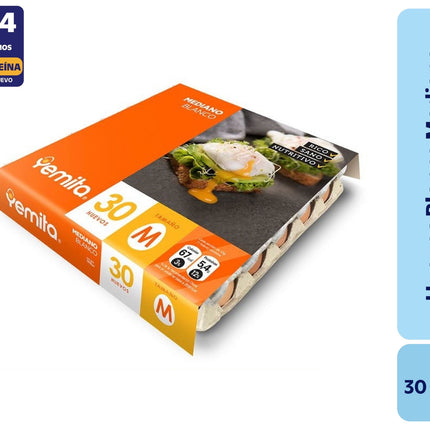 Huevos Tradicionales Mediano Blanco, 30 Un - Yemita | Apishop