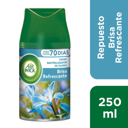 Aromatizante Ambiental Repuesto Aerosol Brisa Refrescante Lata, 250 ml