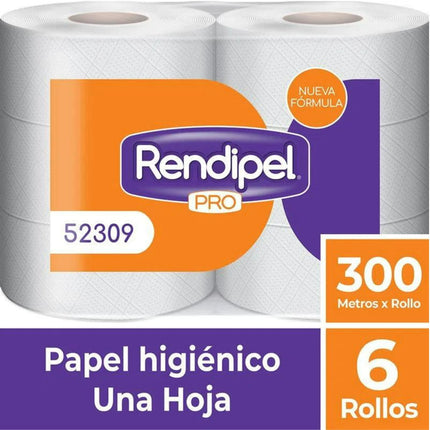 PAPEL HIGIENICO 300M 6UN RENDIPEL PRO
