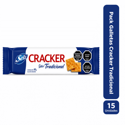 Pack 15 Galletas Cracker Tradicional 90Gr