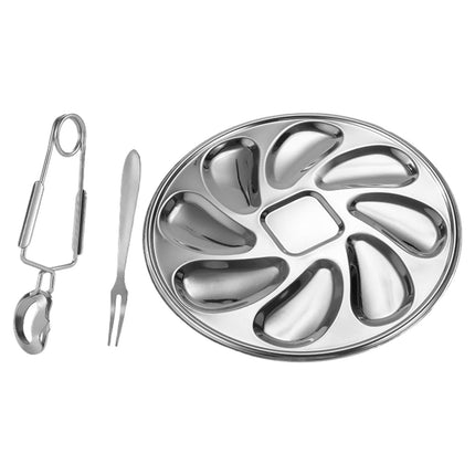 Sartén Para Ostras Con Compartimento Para Salsa, Plato Resistente Para Acampar, Barbacoa, Hotel B