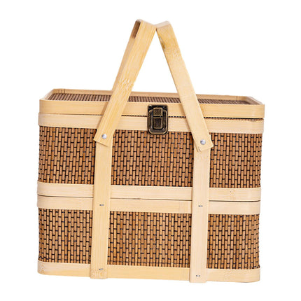 Cesta De Picnic Cesta De Almacenamiento De Alimentos Grande De Doble Capa Para Frutas Aperitivos Pan S