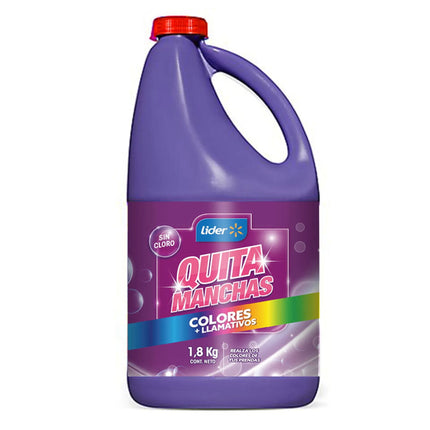 Quitamanchas Líquido Colores Llamativos Sin Cloro Botella, 1,8 kg