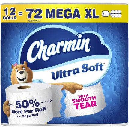 Papel higiénico Charmin Ultra Soft 12 rollos Mega XL