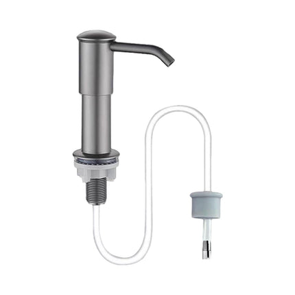 Dispensador De Jabón Para Fregadero Integrado Con Kits De Tubos De Extensión Para Baño, Recipiente De Bricolaje, Color Gris